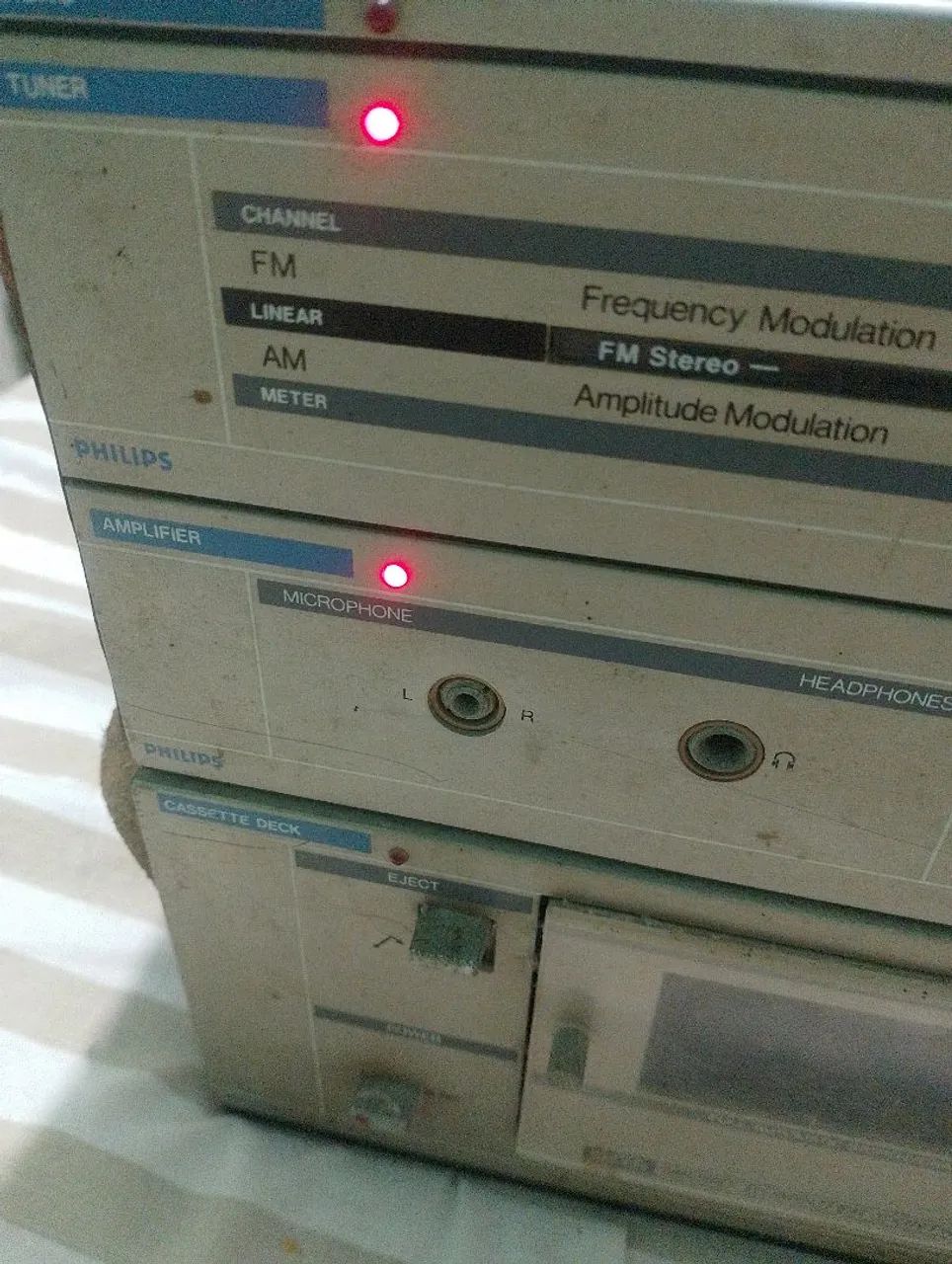 Som Modular Philips Vintage com Toca-Discos e Tape Deck - Foto 2