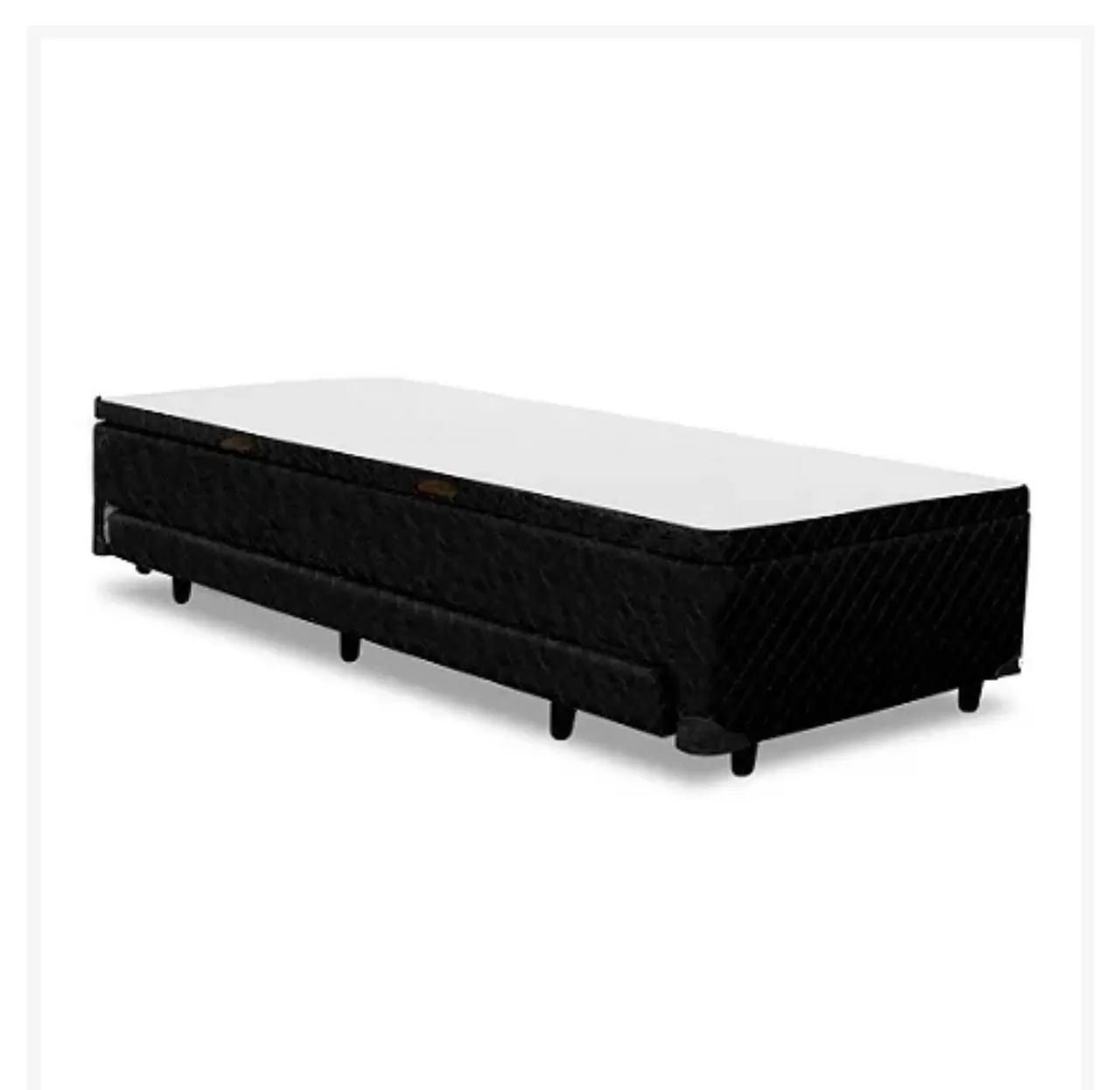 "Cama Box Baú Solteiro Ortobom + Colchão Auxiliar (NOVA - Sem Uso) - Cor Preta" - Foto 5