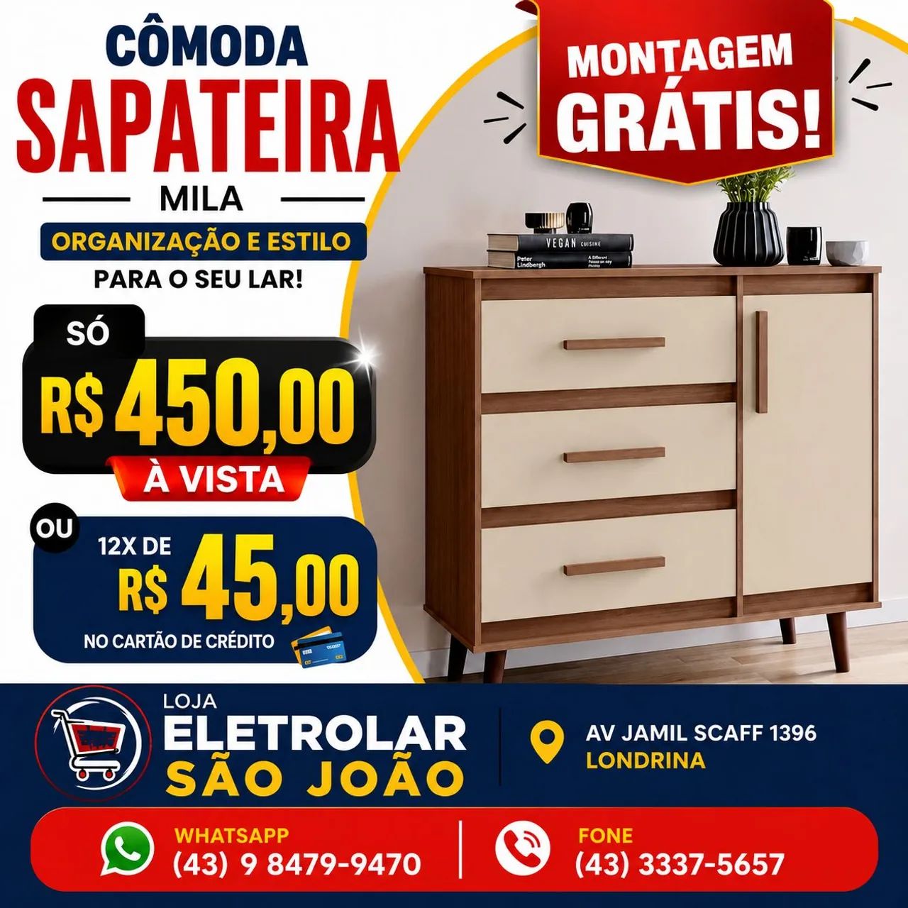 Cômoda sapateira 