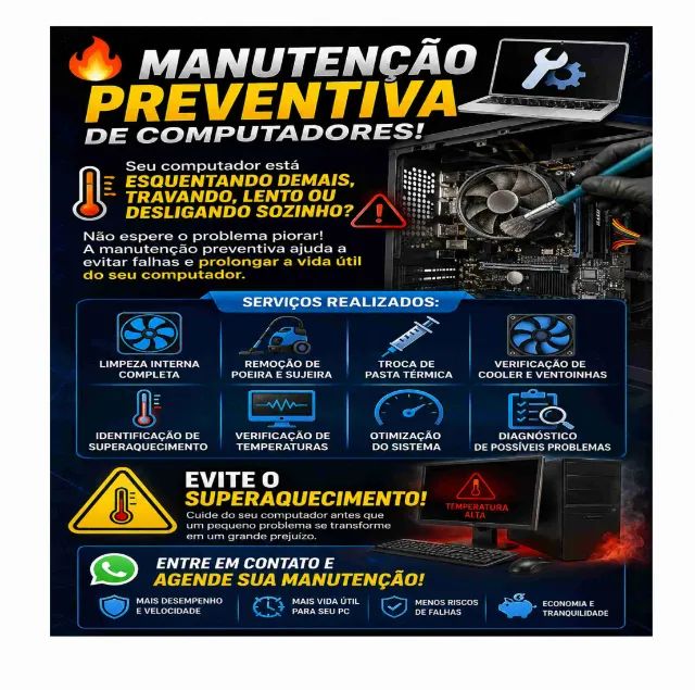 Manutenção preventiva de computador e notebook 