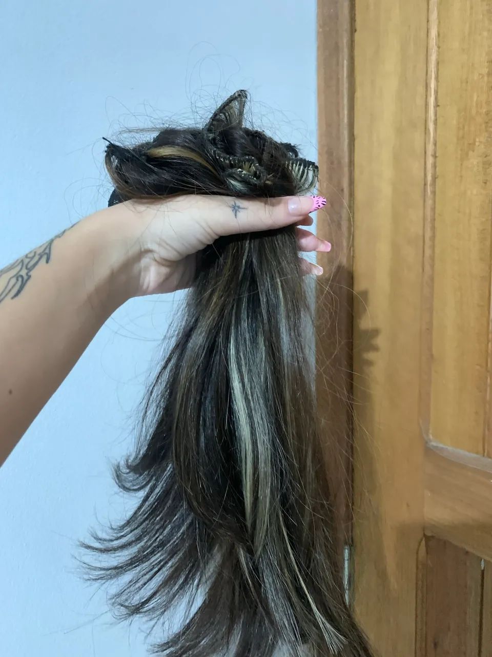mega hair cabelo humano morena iluminada  - Foto 3
