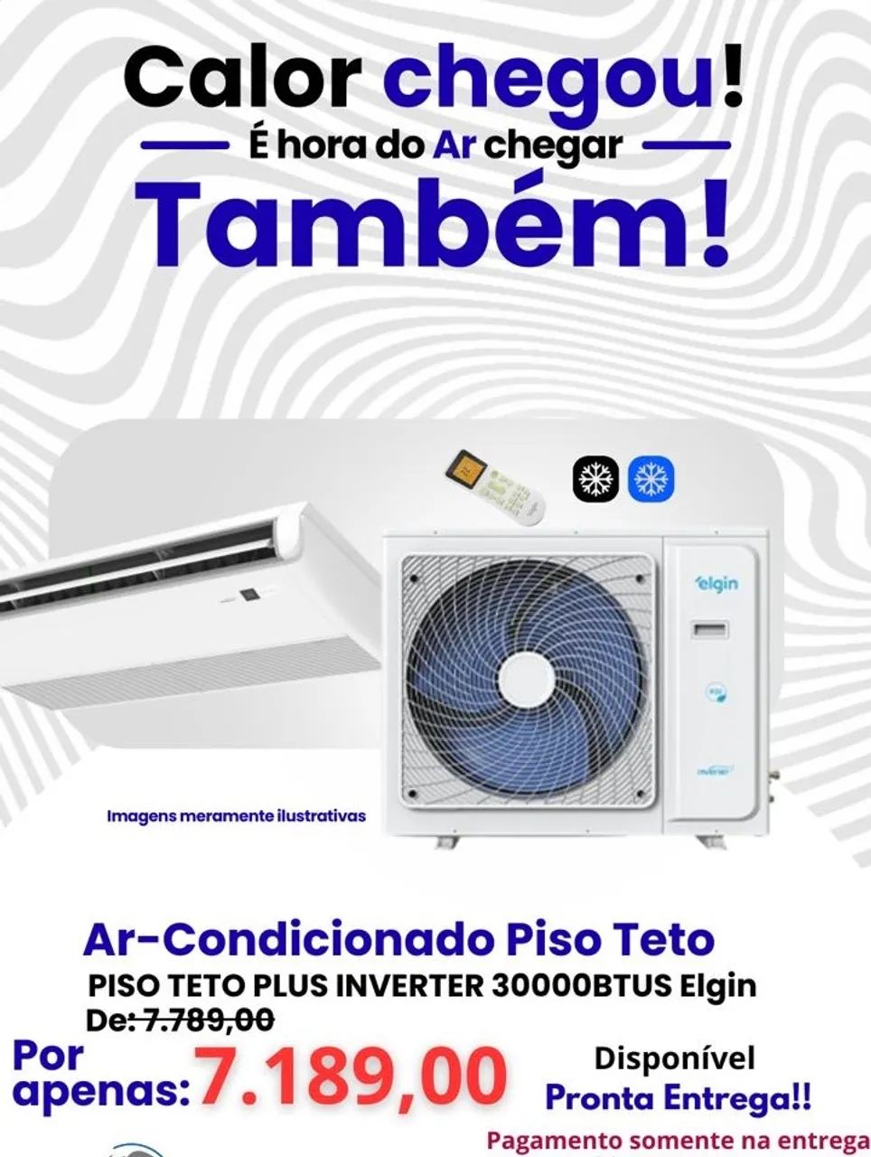 PISO TETO 30000btus Elgin