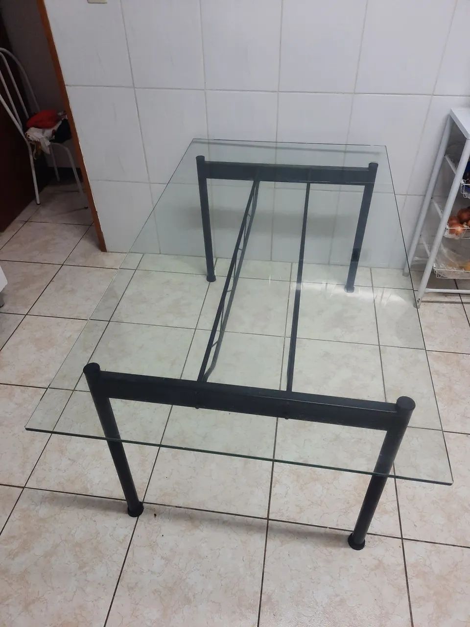 Mesa de vidro 162x88 cm