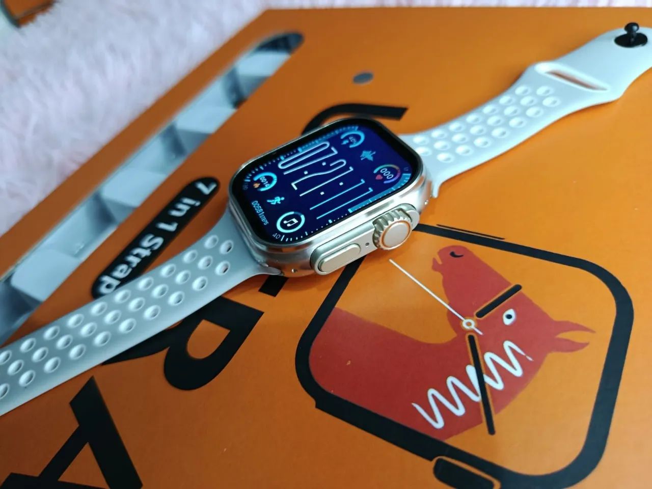 Smartwatch 49mm com 7 Pulseiras  - Foto 2