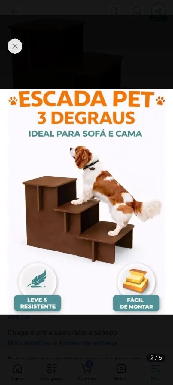 Escada para cachorro 