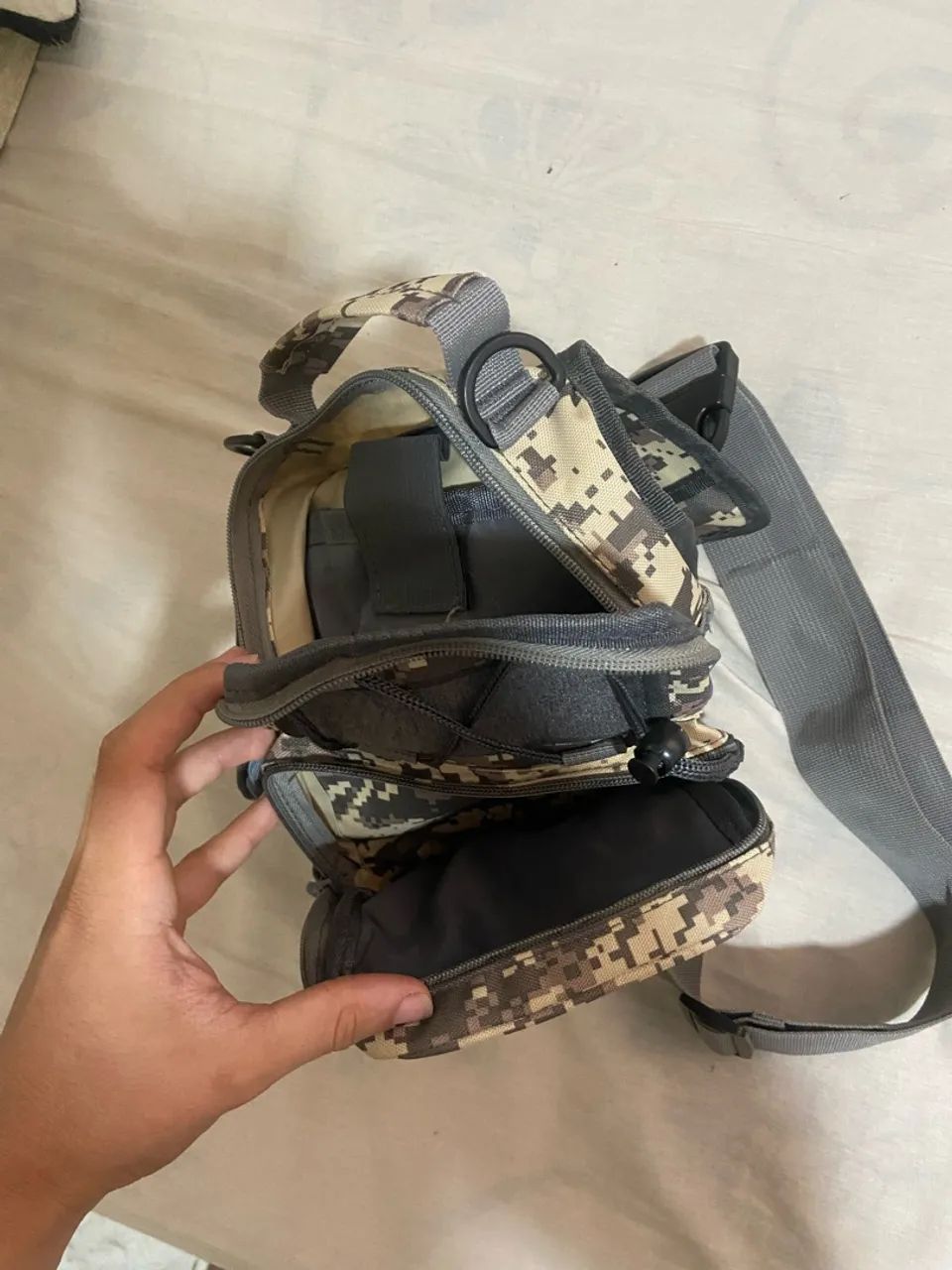 Mochila de costa pequena Camuflada - Foto 4