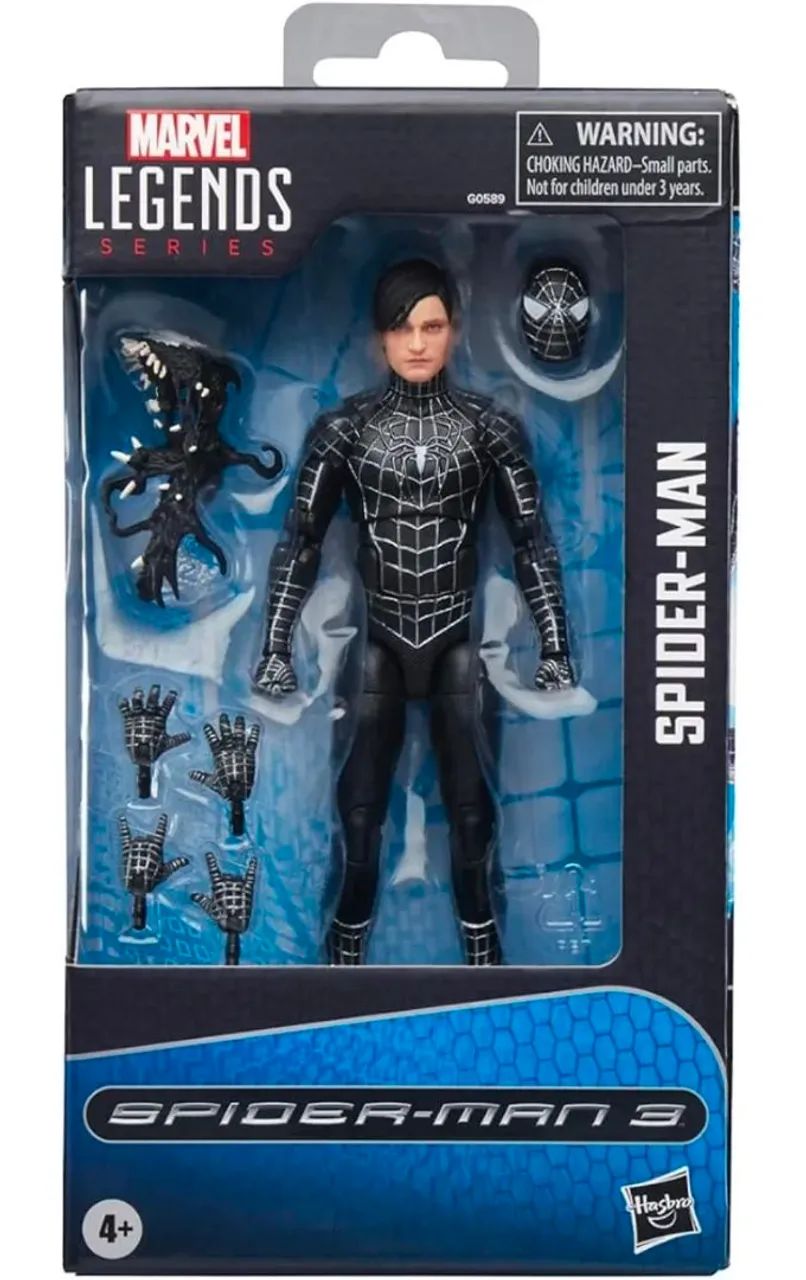 Marvel Legends Spider Man 3 Black Suit lacrado - Foto 5