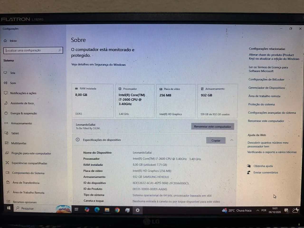 Monitor LG 