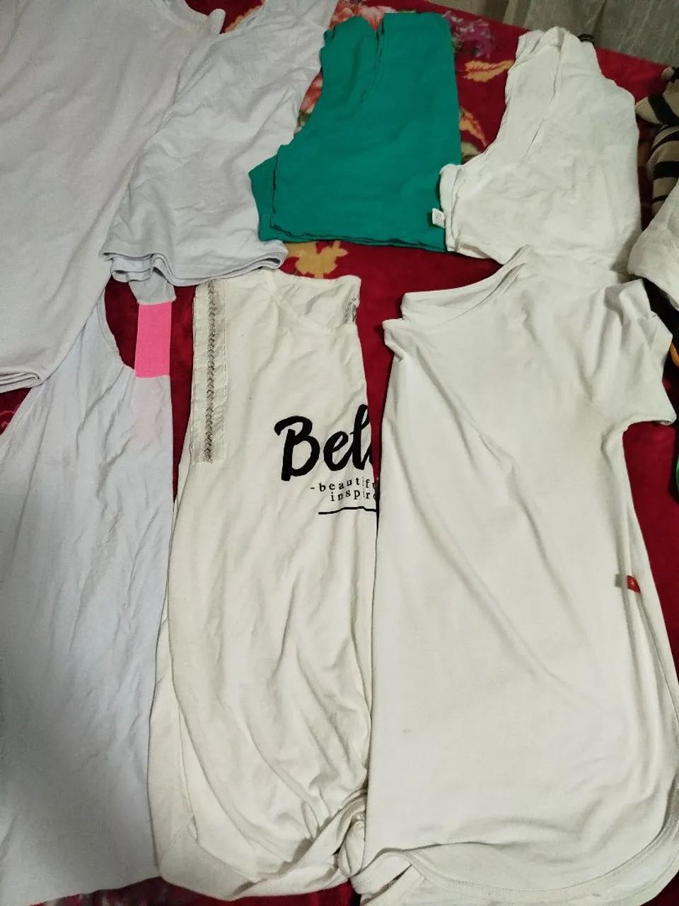 Lote com 8 camisetas fitnes 
