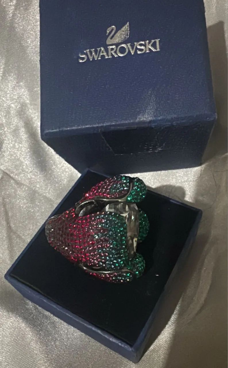 Anel Swarovski glamour todo cravejado  - Foto 2