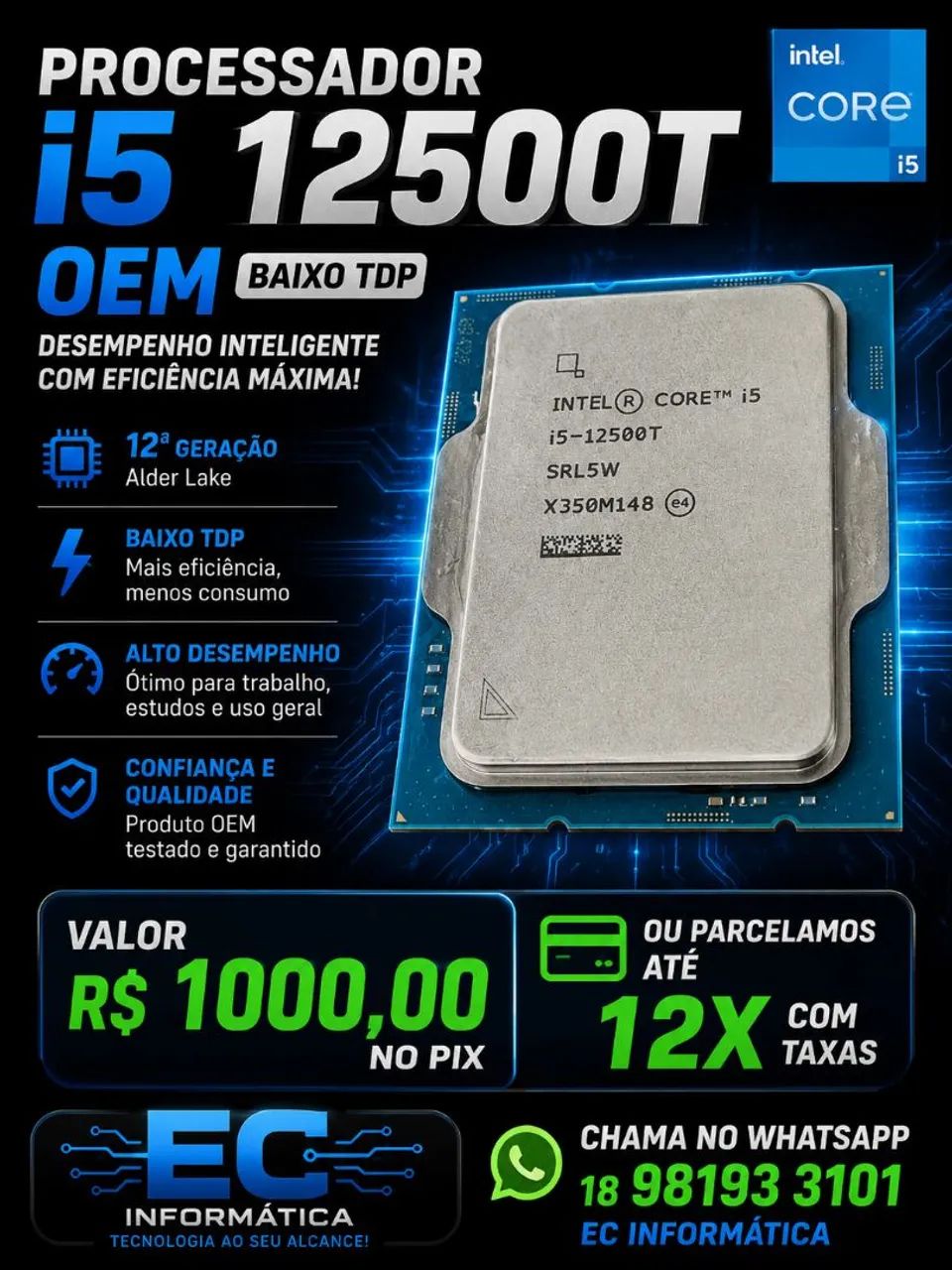 Processador i5 12400T