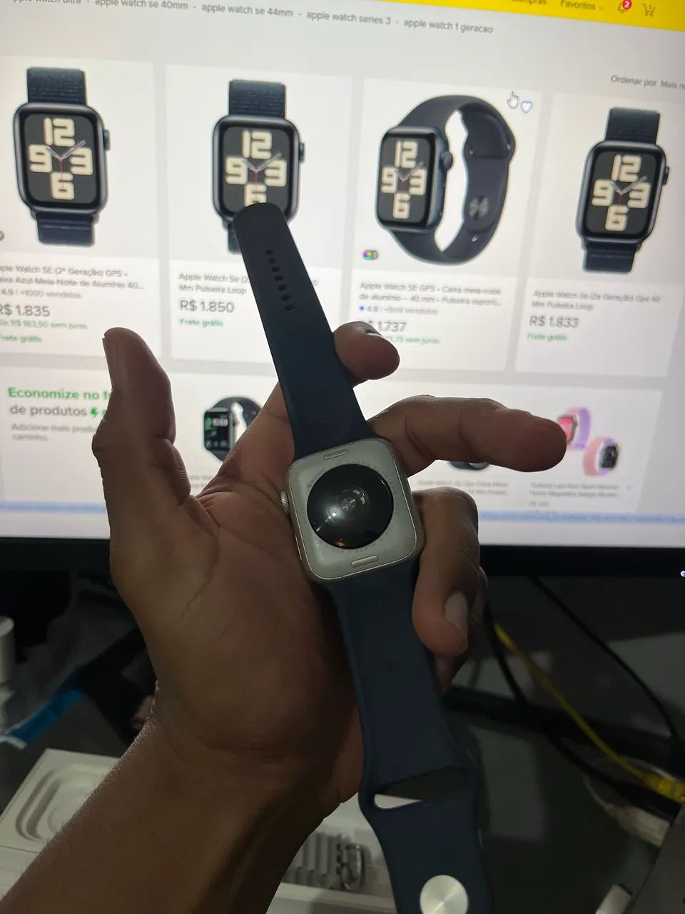 Apple Watch SE 2 44mm GPS Completo - Com Defeito no Touch - Foto 4