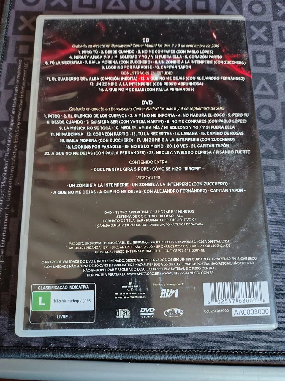 Alejandro Sanz Sirope Vivo DVD e CD  - Foto 2
