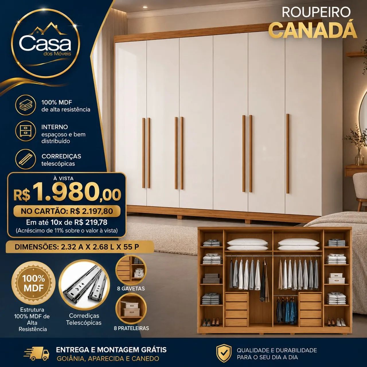 Guarda roupa Canadá 