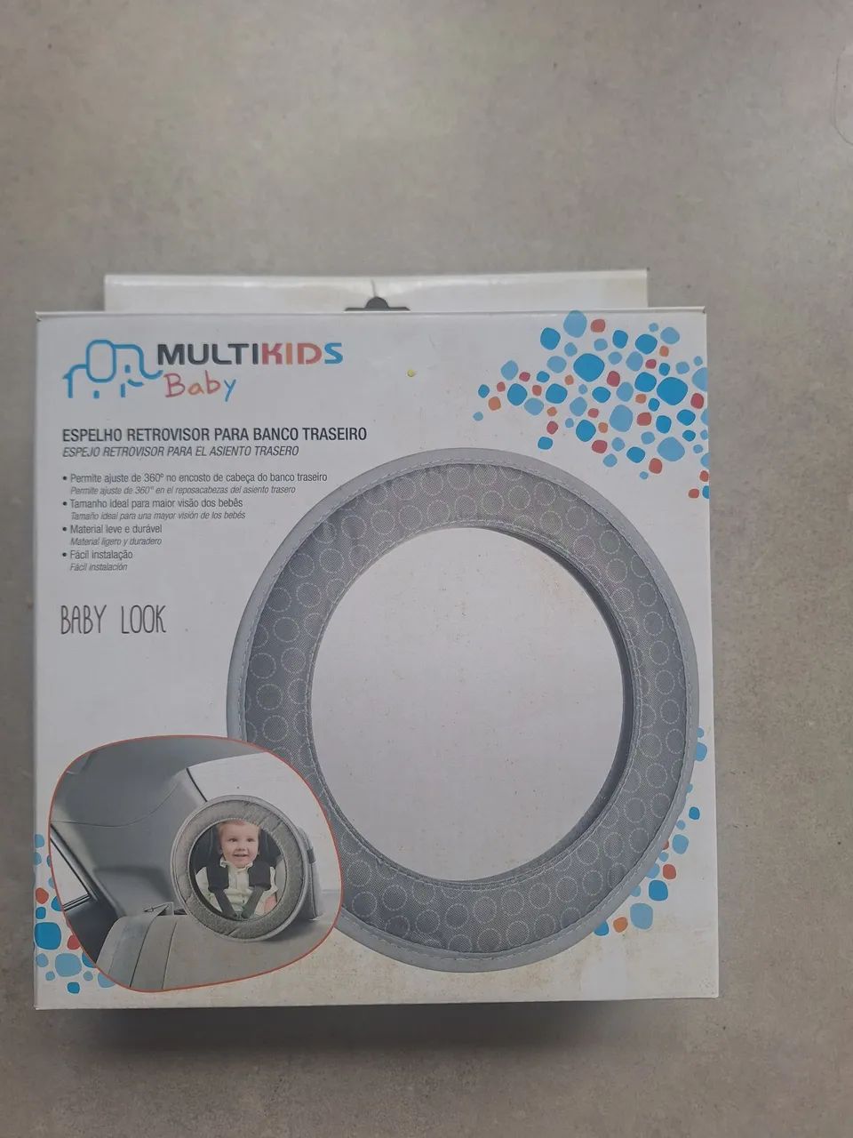 Espelho retrovisor para bebê