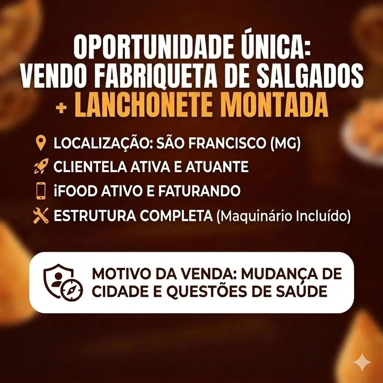 Oportunidade de negócio - cidade de São Francisco 