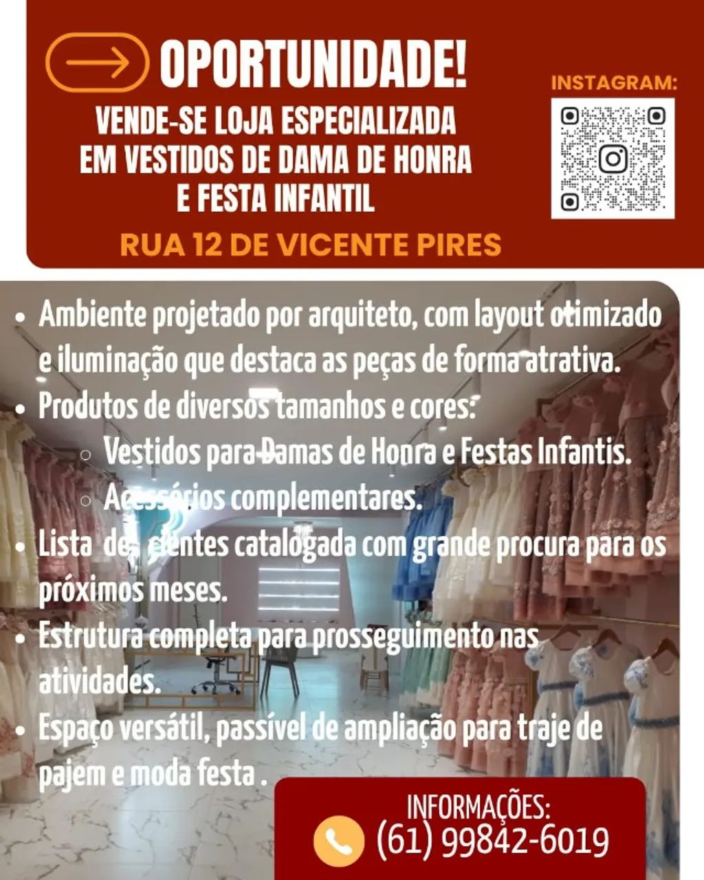 Loja de vestidos de dama de honra e festa infantil, 105 m² - Foto 2