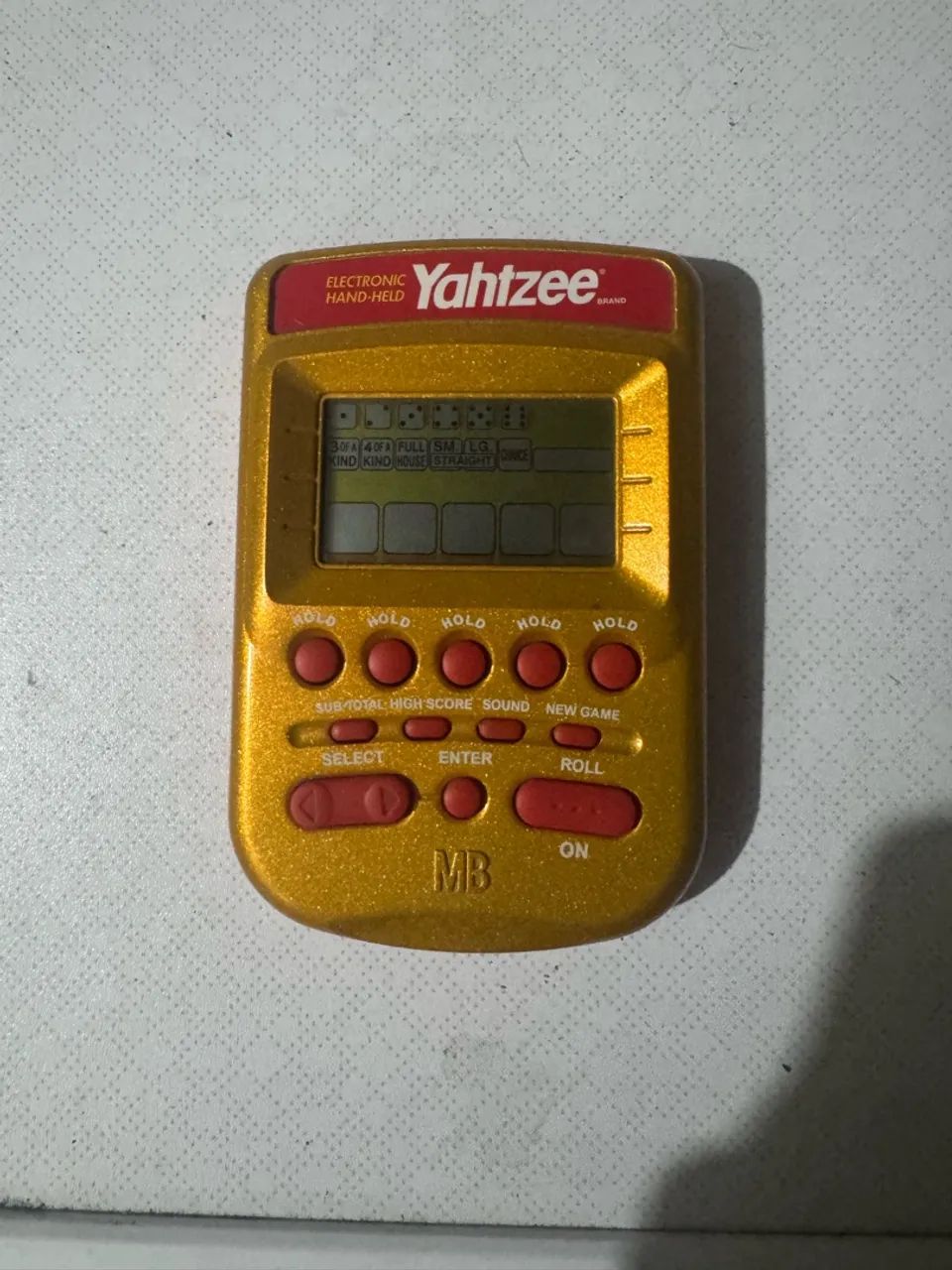 yahtzee handheld electronic game gold edition
