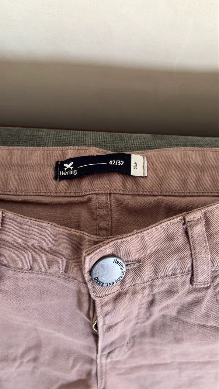 Kit 2 Calças Hering Tamanho 42- Jeans Estilo Rasgado - Foto 2