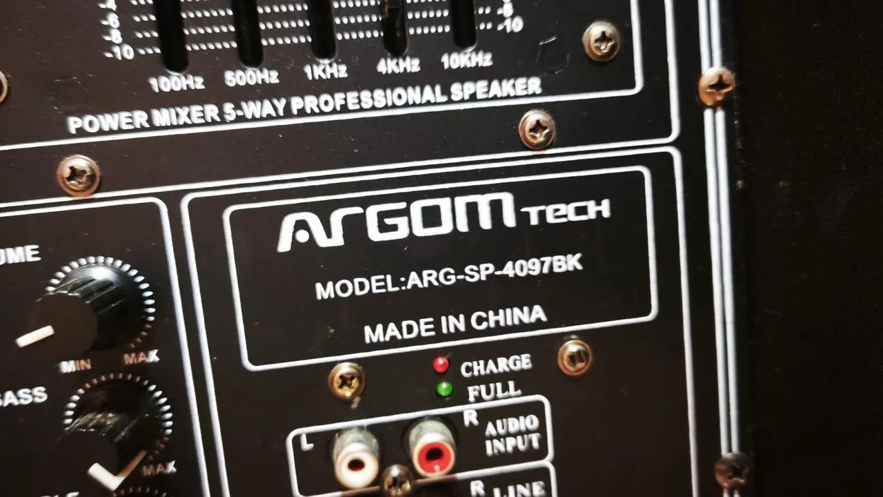Caixa de Som Amplificada Argom Tech Bluetooth com Rodinhas  - Foto 4