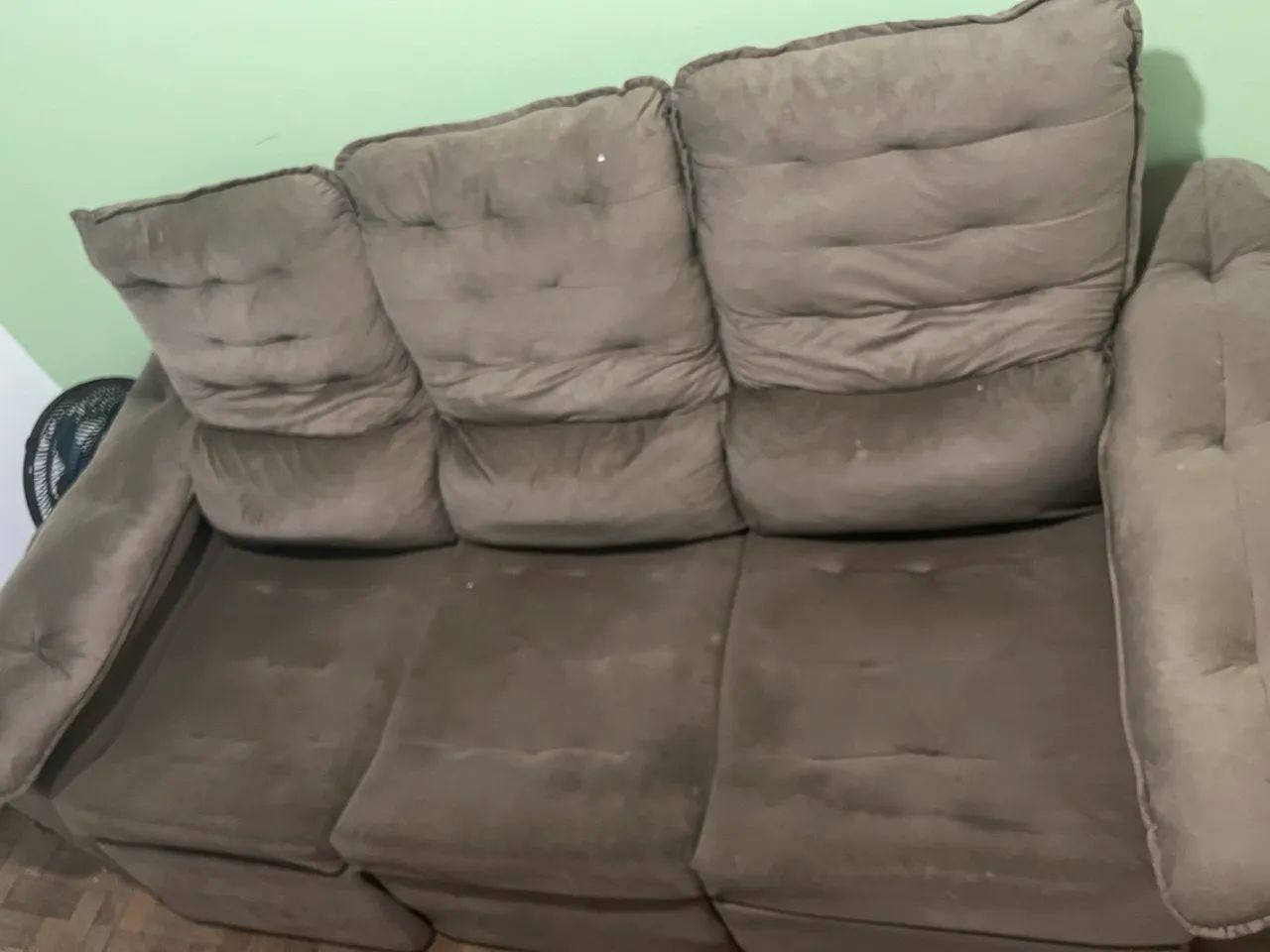 Doação Sofá Retratil 3 Lugares Cinza - Foto 3