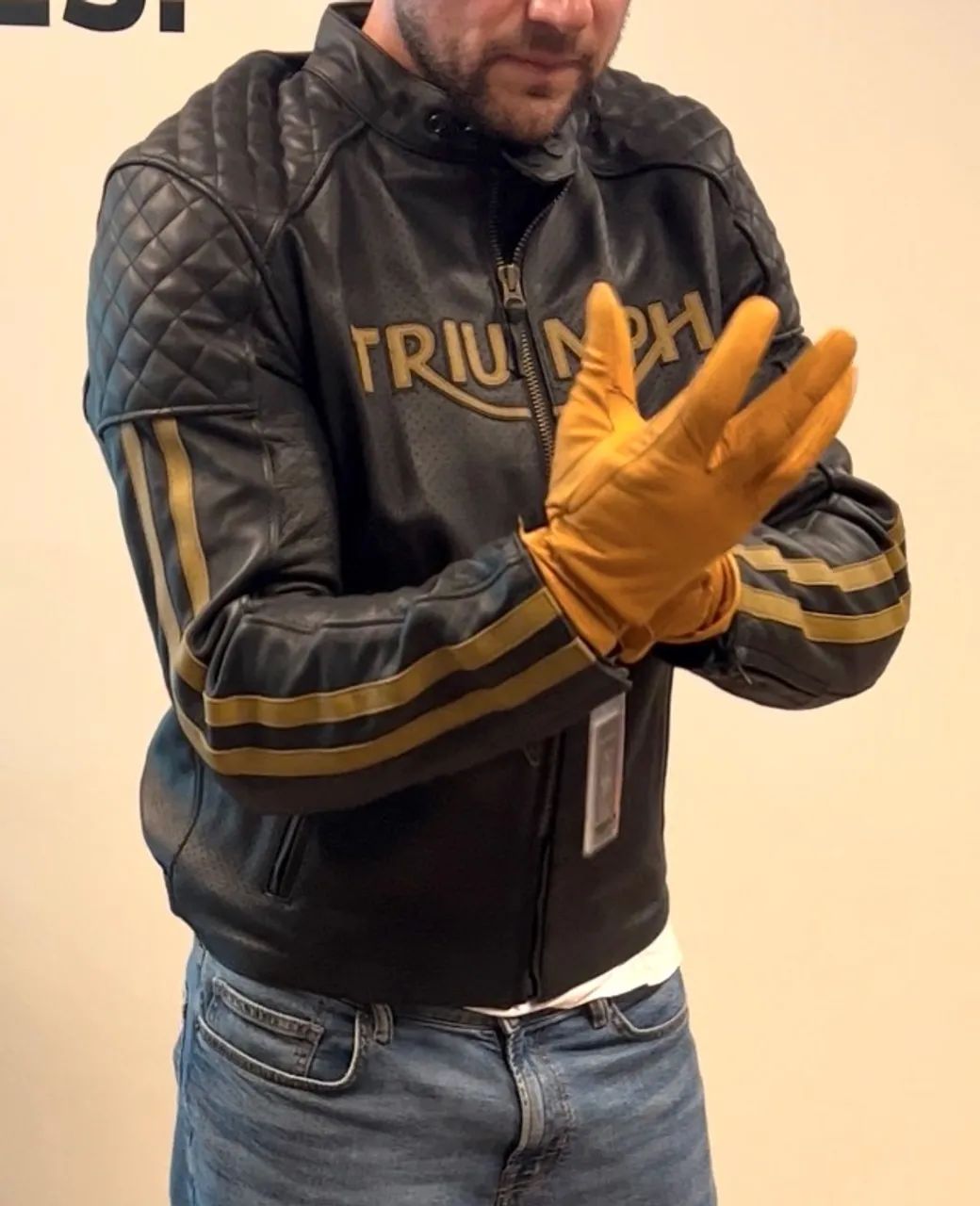 Luva de Couro Triumph Masc - Foto 2