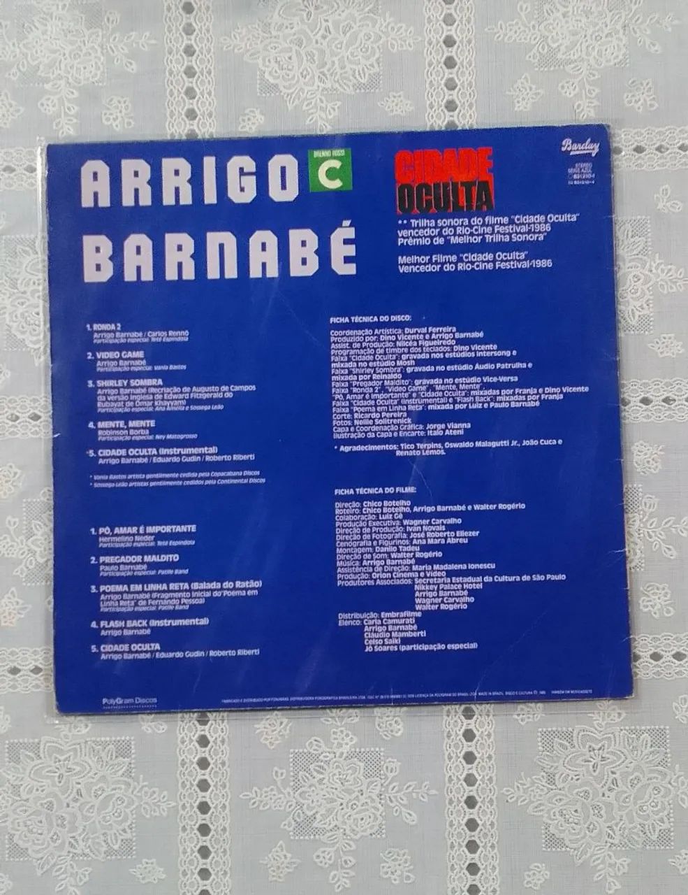 LP Cidade Oculta, Arrigo Barnabé - Foto 4