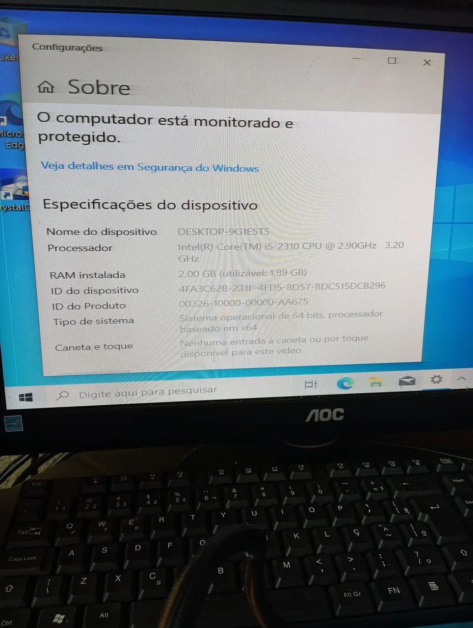 Placa Mãe Gigabyte H61M-S1 Core i5 2310 C/Espelho - Foto 2