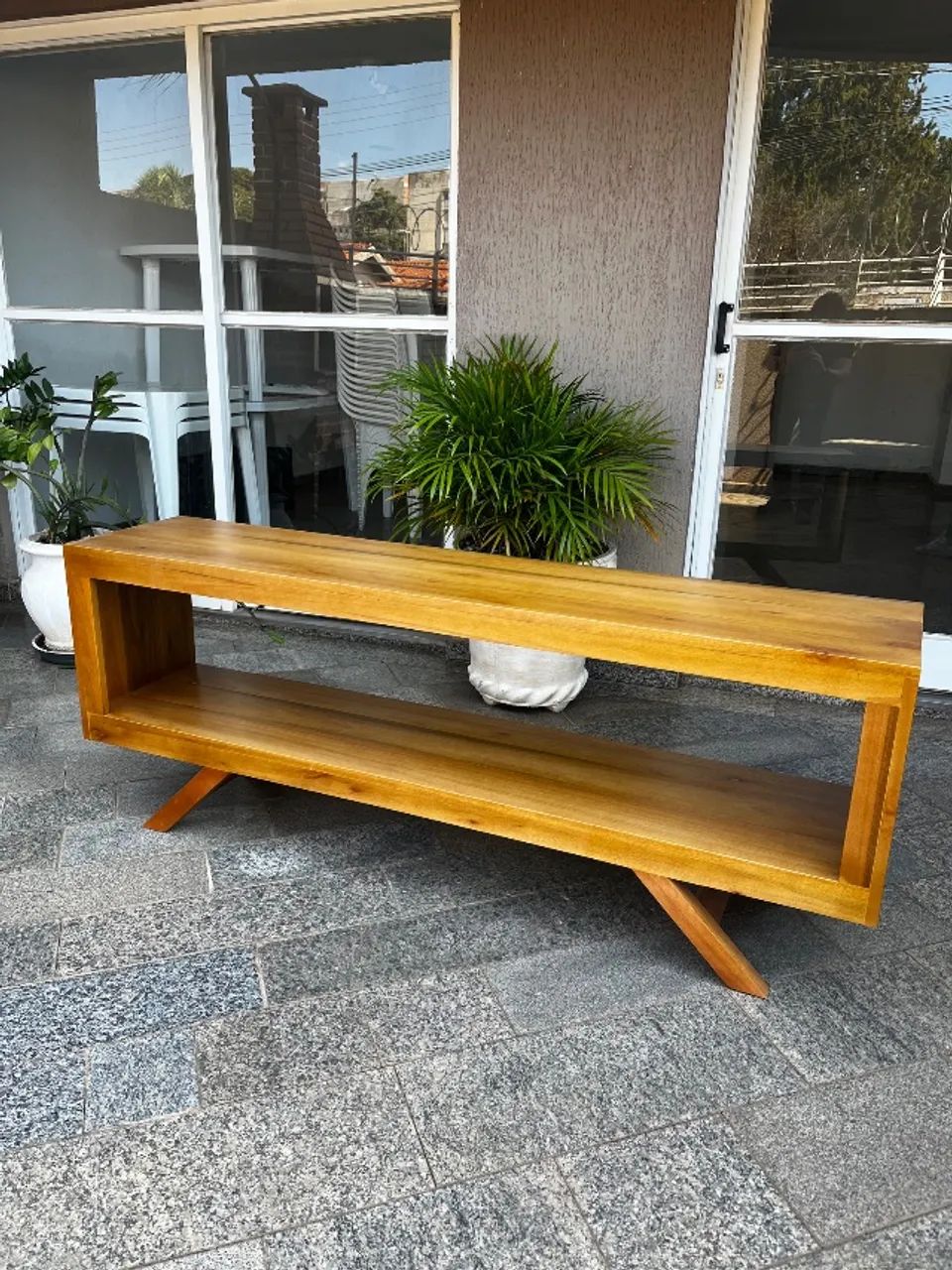 Rack tv madeira maciça 