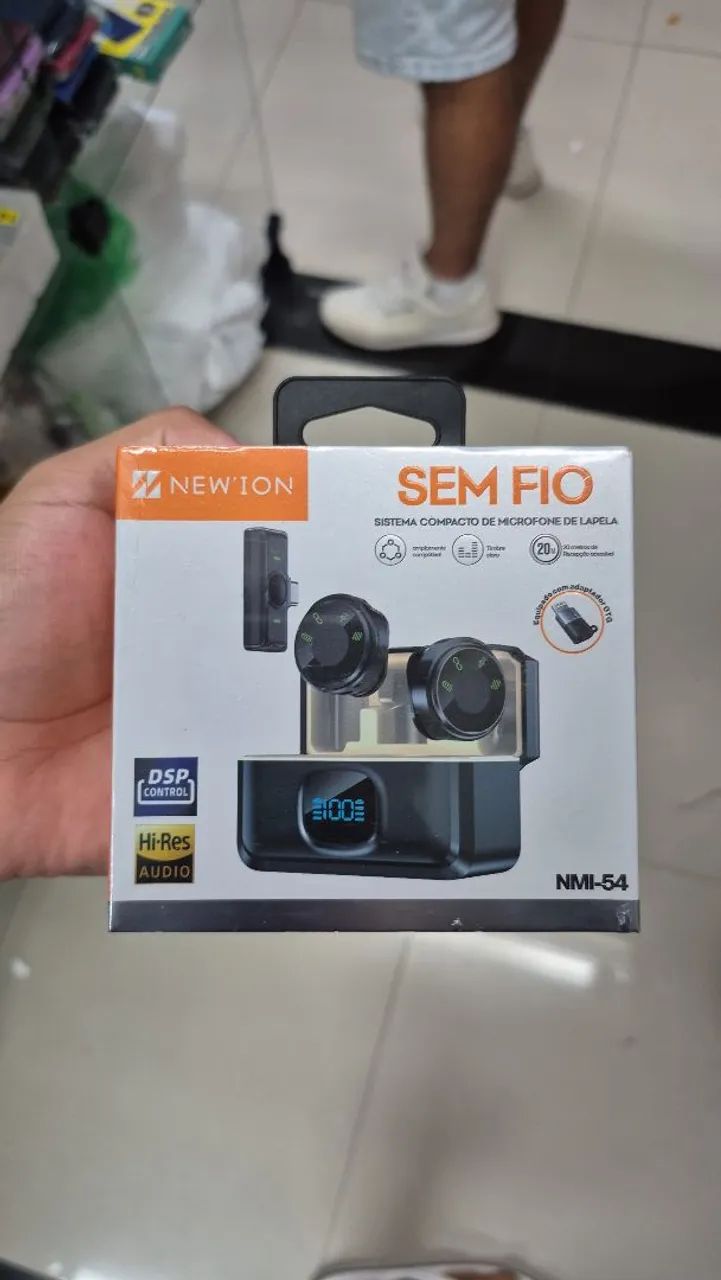 Microfone lapela duplo newton 