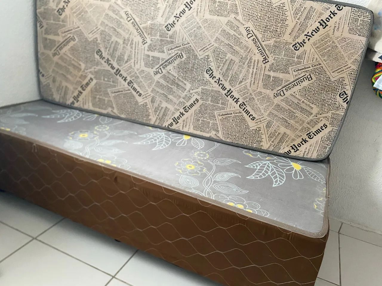 CAMA BOX SOLTEIRO COM COLCHÃO - Foto 3