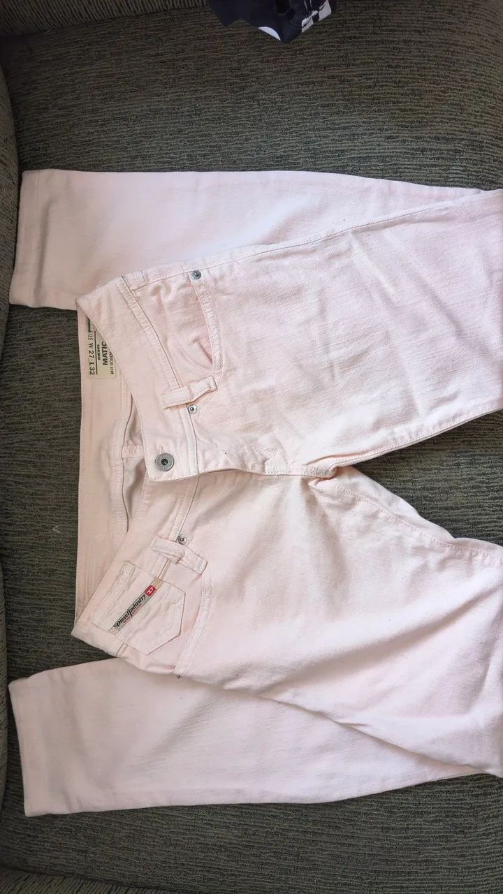 Calça da marca Diesel rosa claro P/M