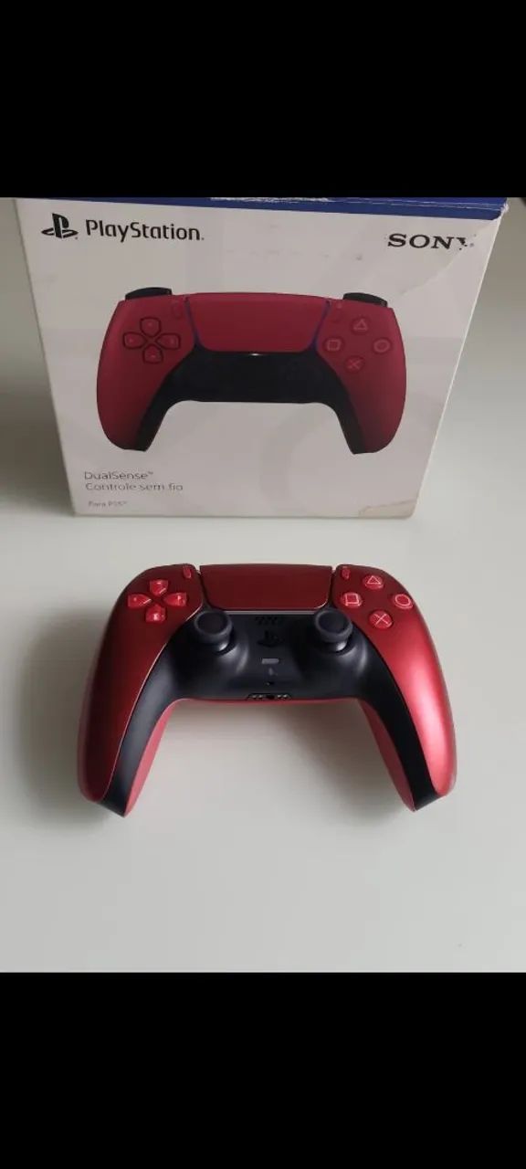 Controle PS5 vermelho seminovo - Foto 2