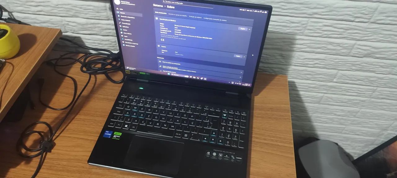 Notebook Predator Hélios Neo 16 - Vendo ou troco - Foto 5