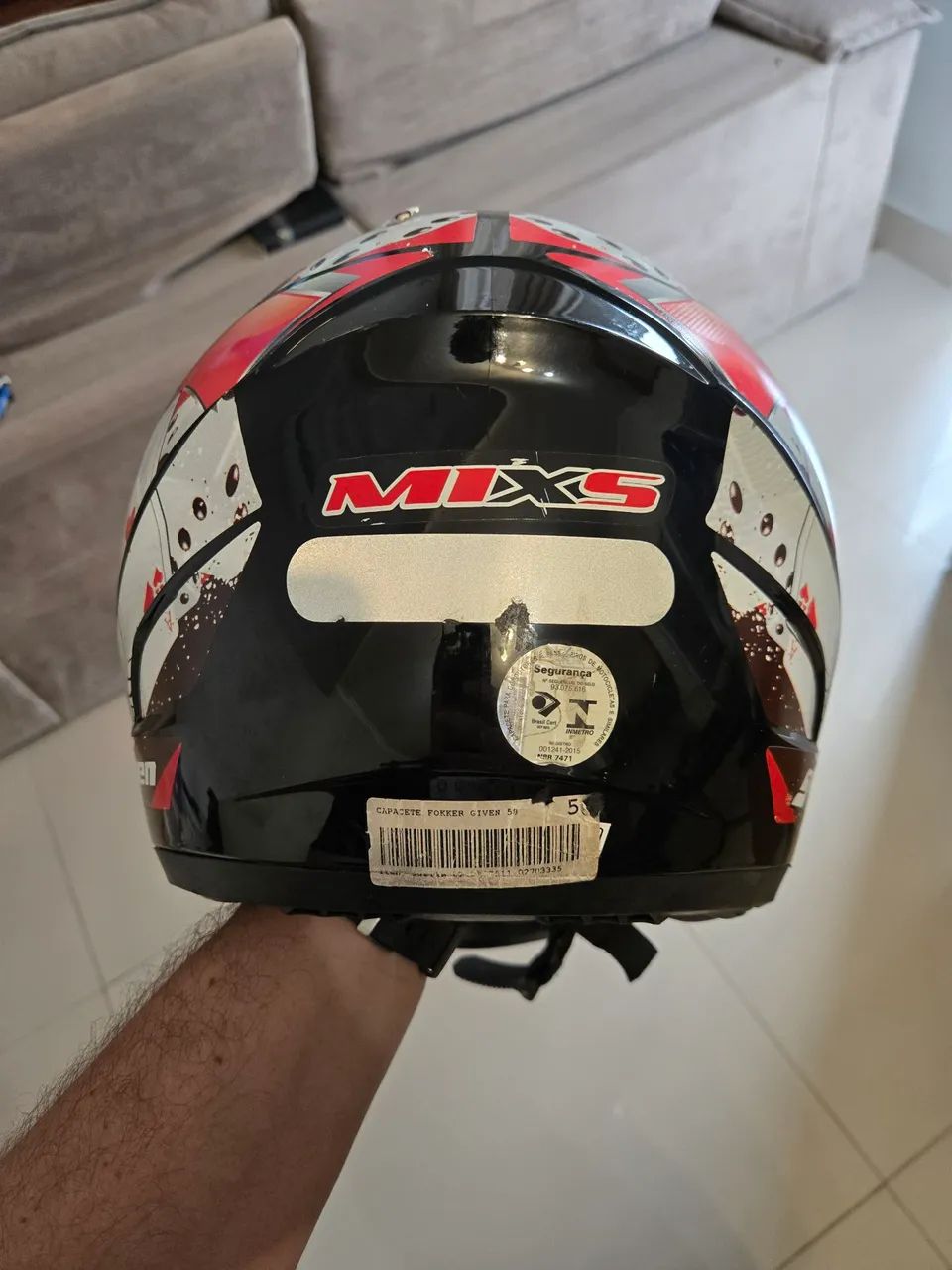 Capacete fokker mix5 tamanho 58 - Foto 4