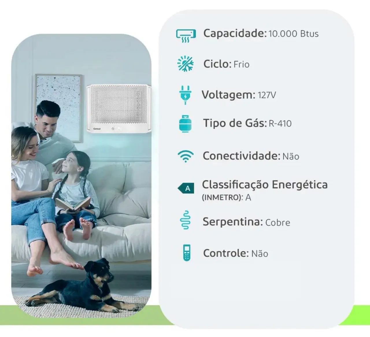 Ar condicionado Consul CCB10F de janela frio cor branco - Foto 5