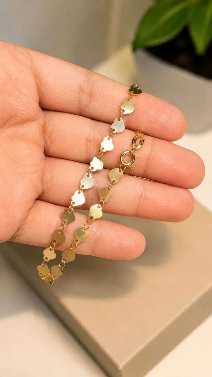 Pulseira folheada a ouro 