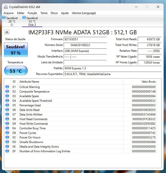 SSD NVME 512 GB ADATA  - Foto 3