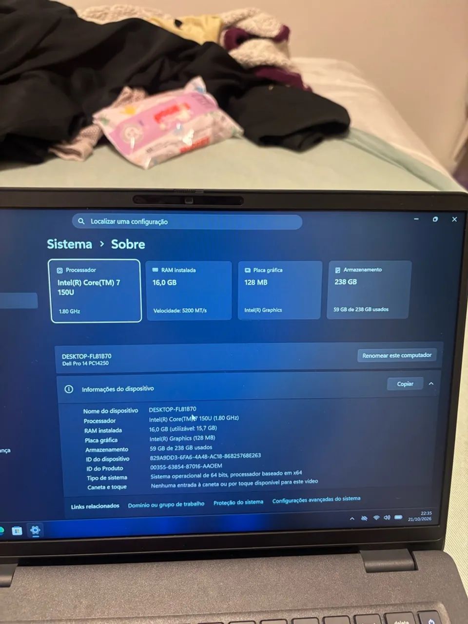 Notebook Dell pro core 7 150u (trocas e parcelo)  - Foto 3