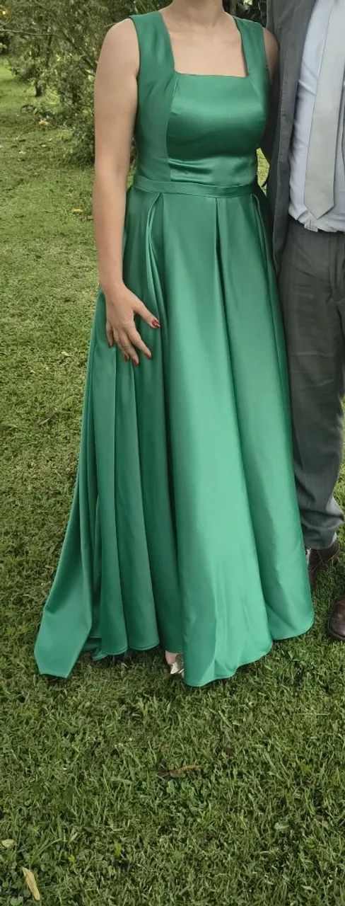Vestido de festa cor verde - Foto 4