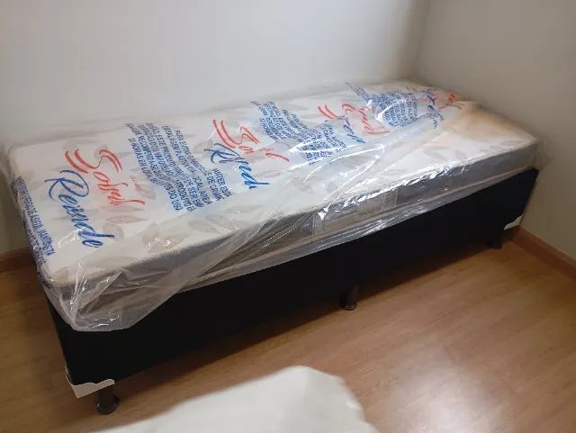 Cama Box Solteiro Colchão D33 Nova  - Foto 4