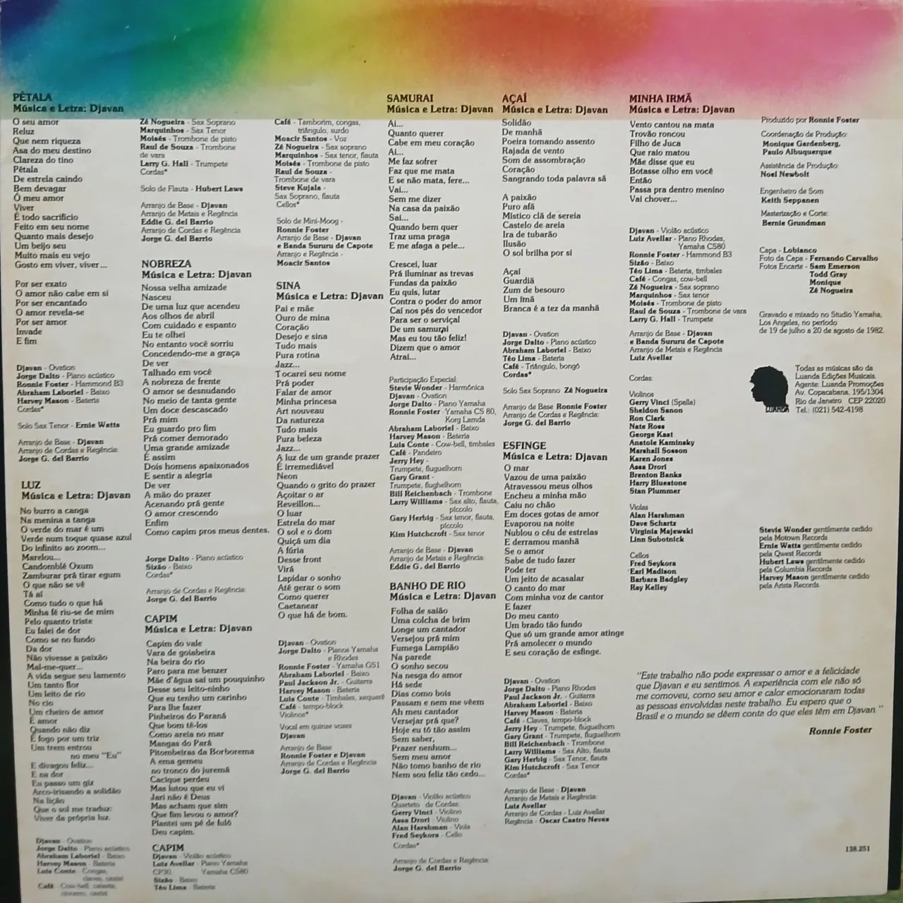 Disco de Vinil/Djavan/ Luz/ 1982. - Foto 5