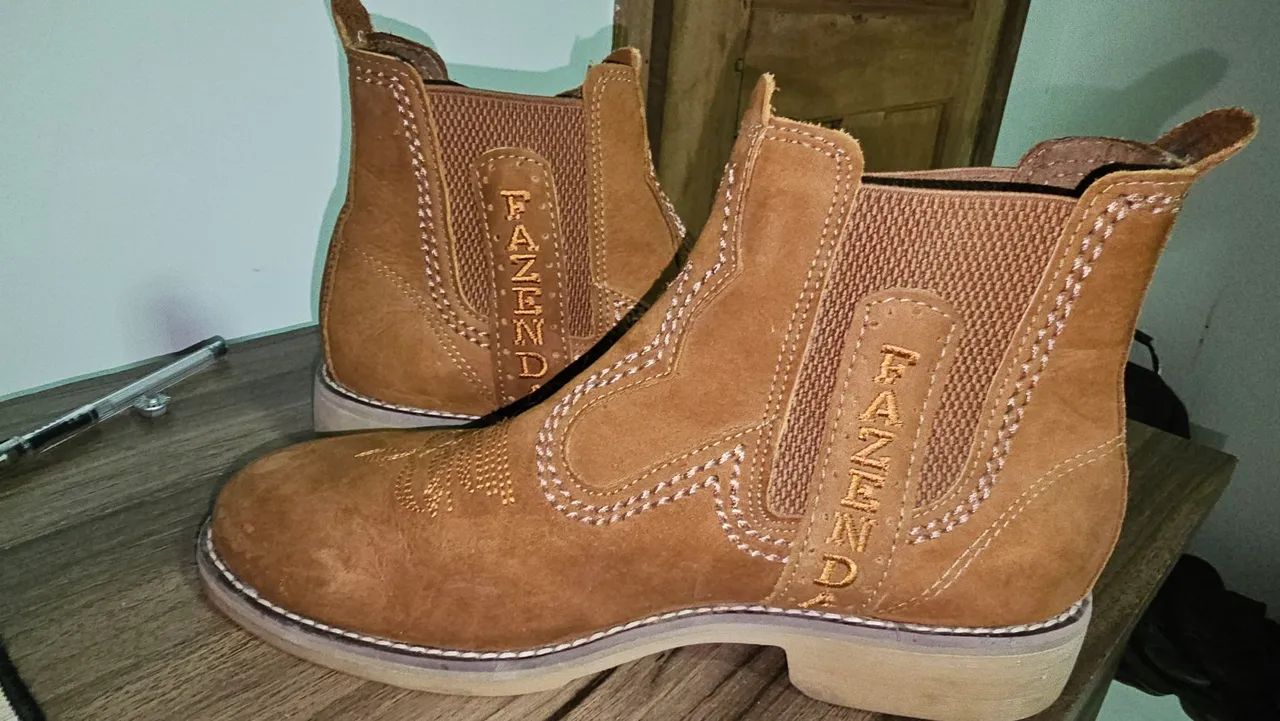 Bota Couro legitimo fazenda - Foto 3
