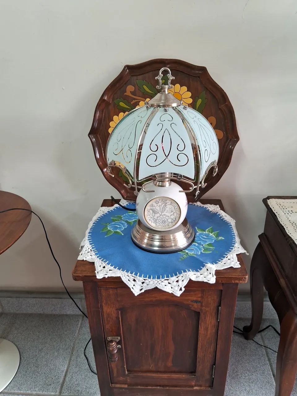 Abajur Vintage de 3 Toques,  Funcionando Perfeitamente - Foto 2