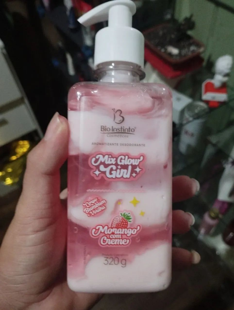 Hidratante corporal morango com creme 