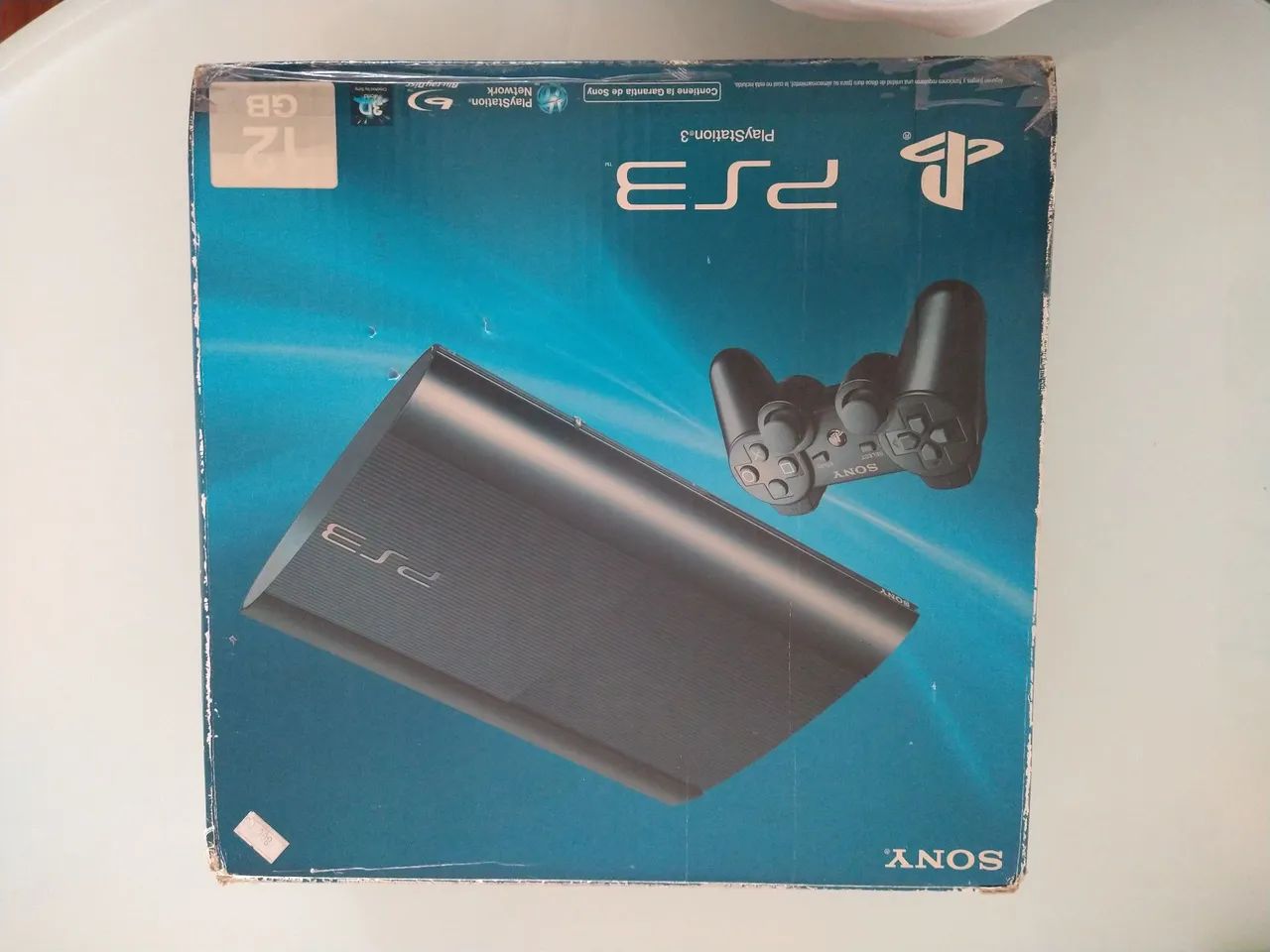 Caixa vazia do vídeo game Playstation 3 super slim - favor ler anúncio e fotos 