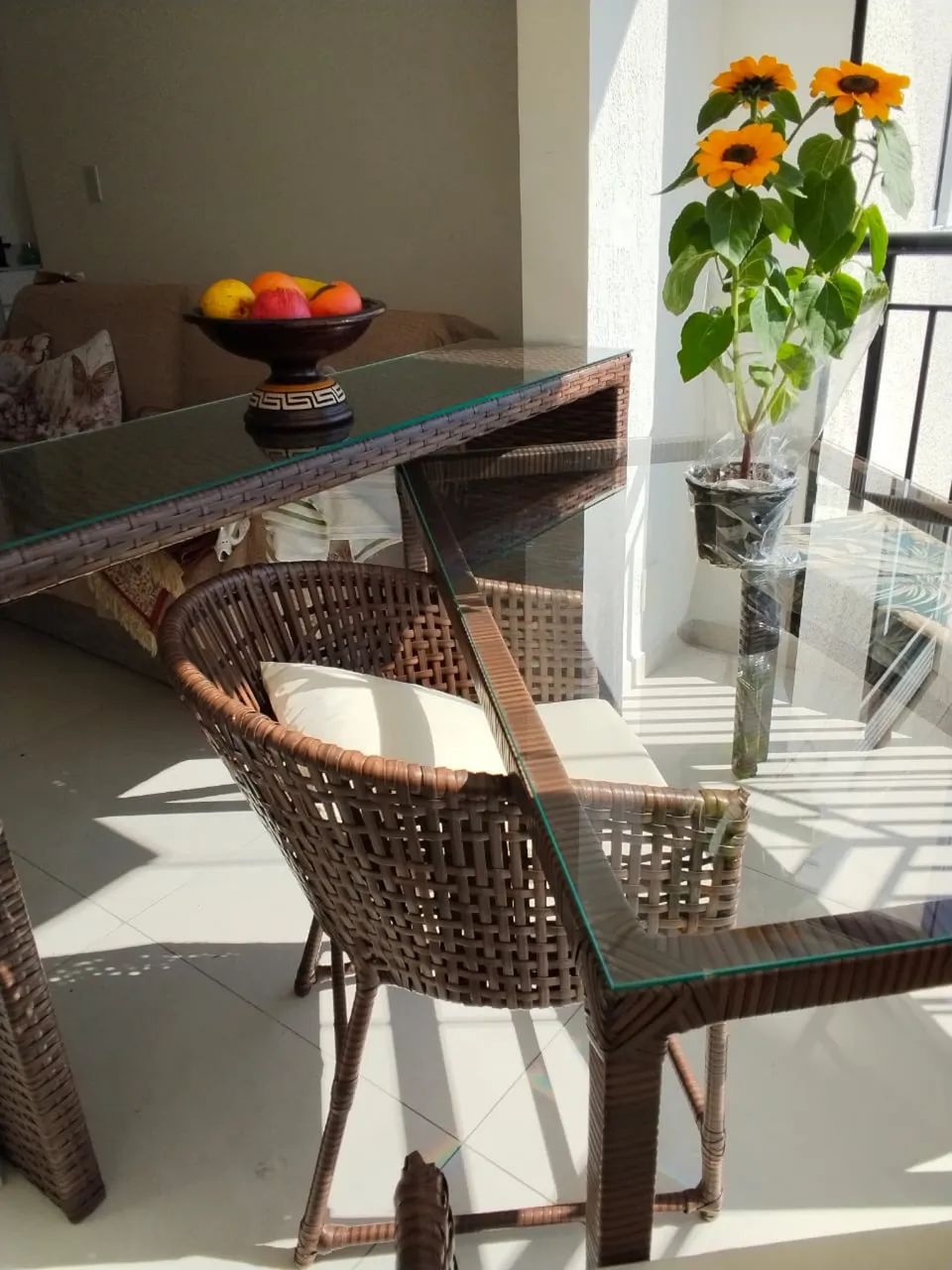 Conjunto para Sacada / Varanda Gourmet em Junco Sintético  - Foto 3
