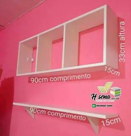 Nicho e prateleira 100% MDF 
