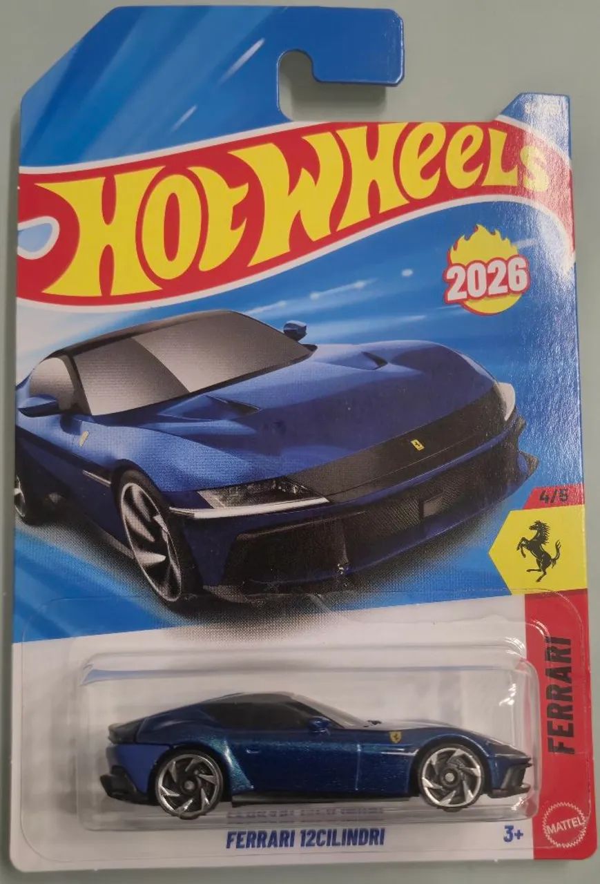 Hotwheels Ferrari 12cillindri azul