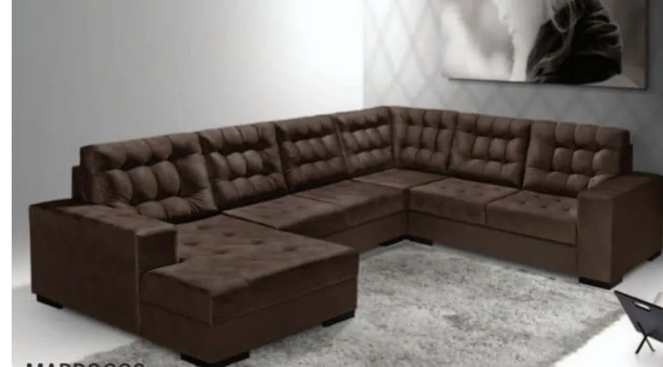 Vende se sofá usado conservado de canto 6 lugares cor cinza. - Foto 2